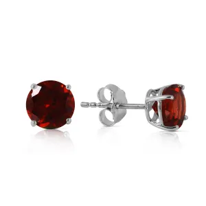 0.95 Carat 14K Solid White Gold Behold Glory Garnet Earrings