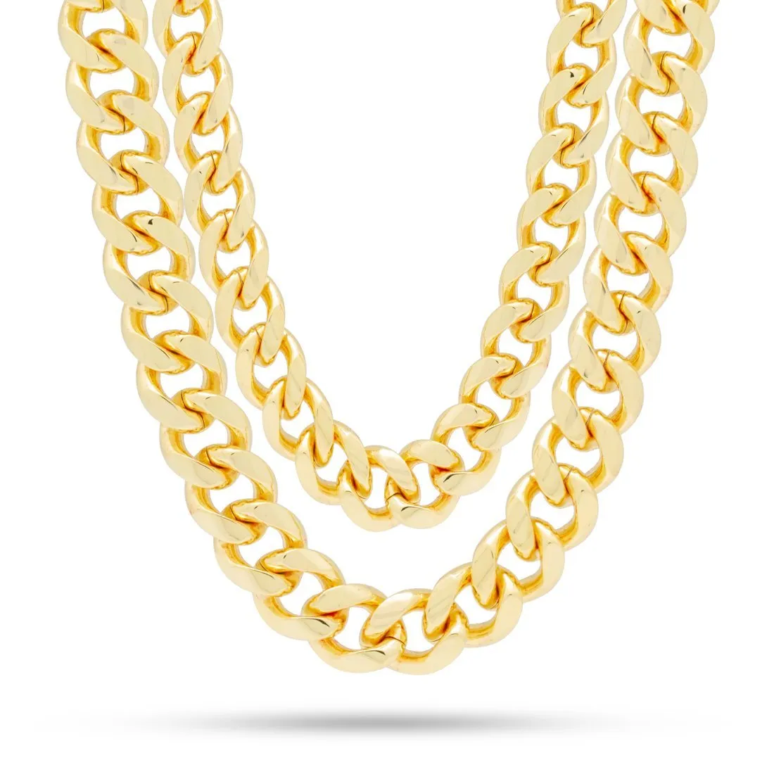 12mm Miami Cuban Link Chain Choker Set