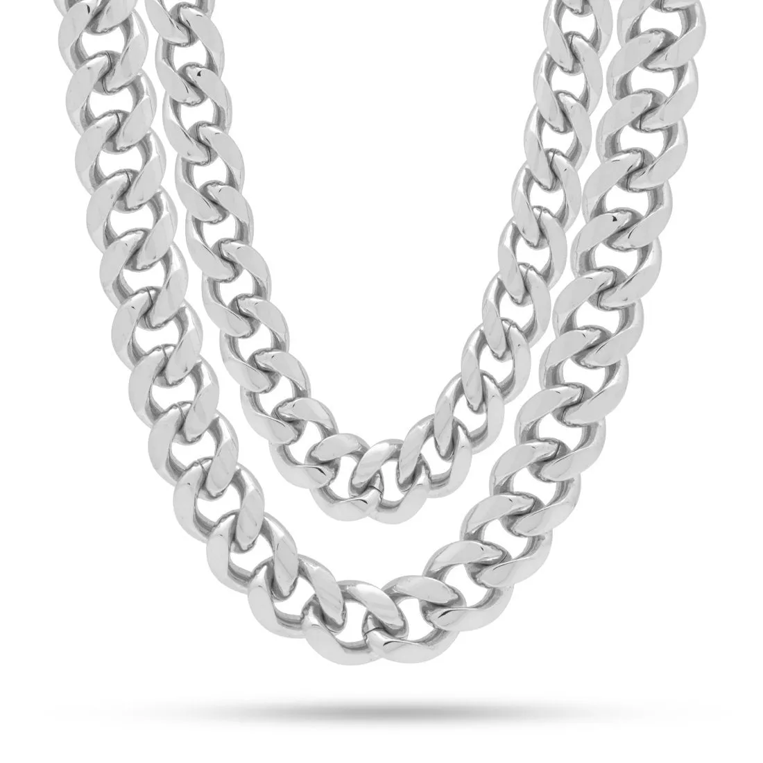 12mm Miami Cuban Link Chain Choker Set