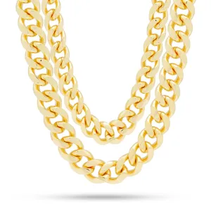 12mm Miami Cuban Link Chain Choker Set