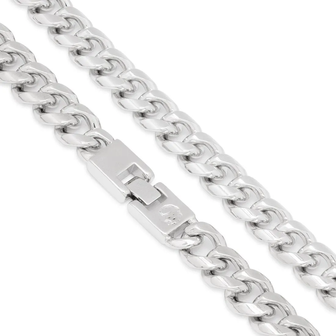 12mm Miami Cuban Link Chain Choker Set