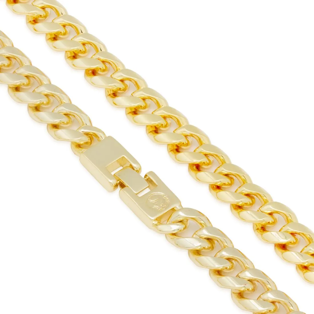 12mm Miami Cuban Link Chain Choker Set