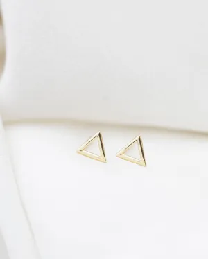 14k Triangle Studs