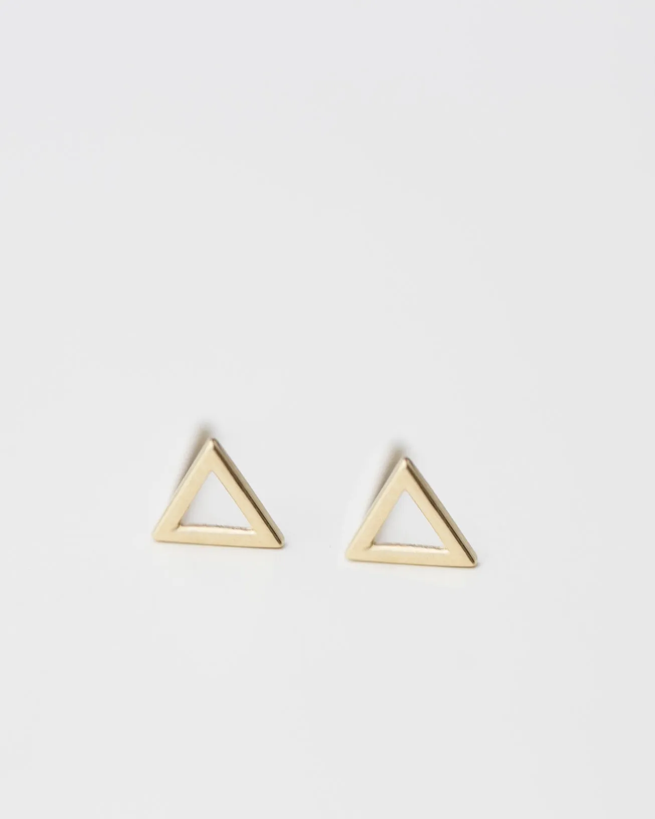 14k Triangle Studs