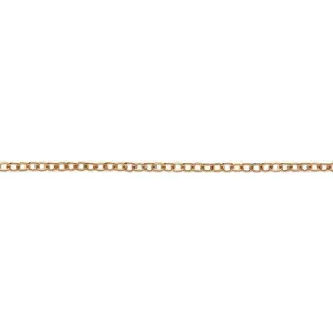 1.7mm Bright Gold Plated Cable Chain, by the Foot