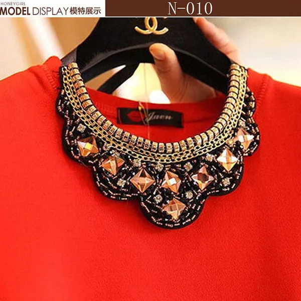 2016 Fashion Collar Flower Power choker Vintage Bohemian Long  Necklace Women Maxi big bead fine Jewelry  charms collier femme