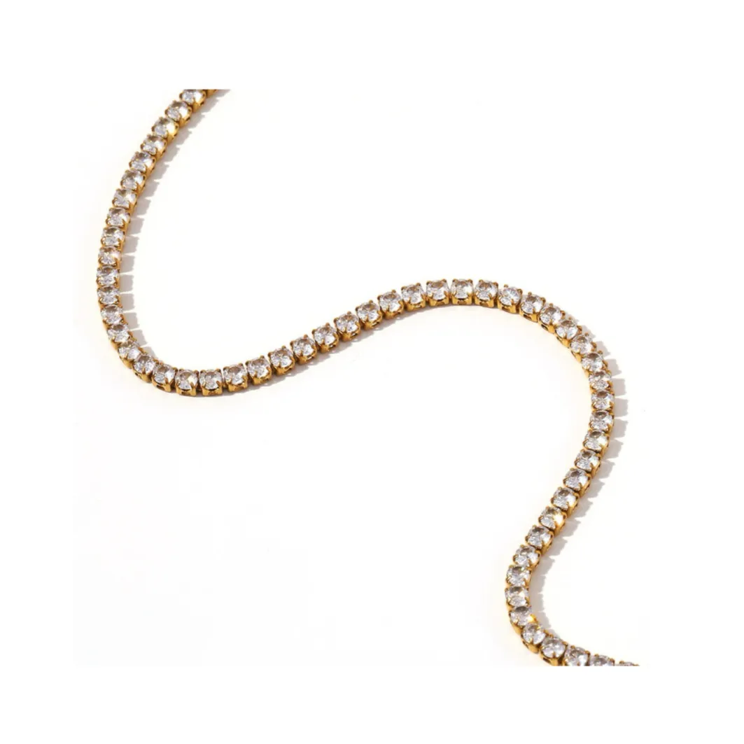 2mm/3mm/4mm Round Tennis Chain Necklace