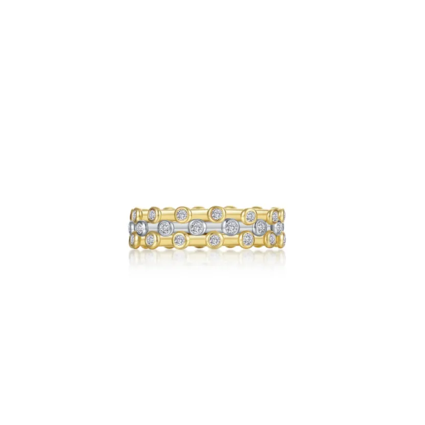 3-Piece Bezel-Set Gold Eternity Ring