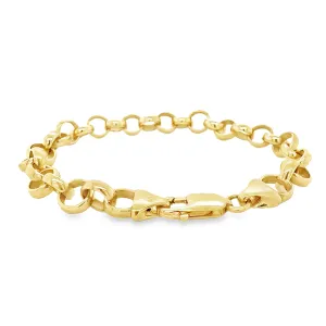 9ct Yellow Gold Round Belcher Bracelet