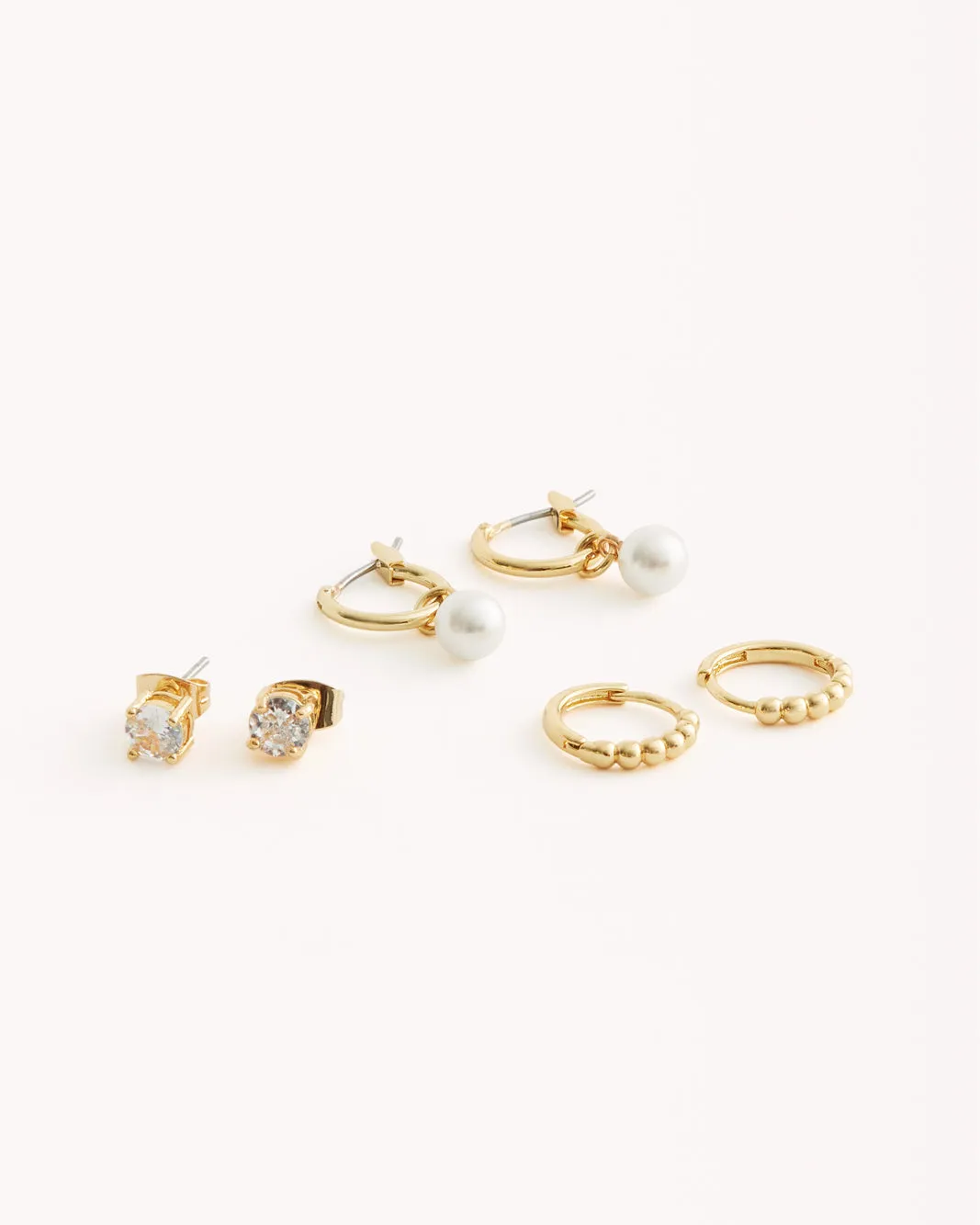 ALLIRA 3 PACK EARRINGS - GOLD PLATED 18K