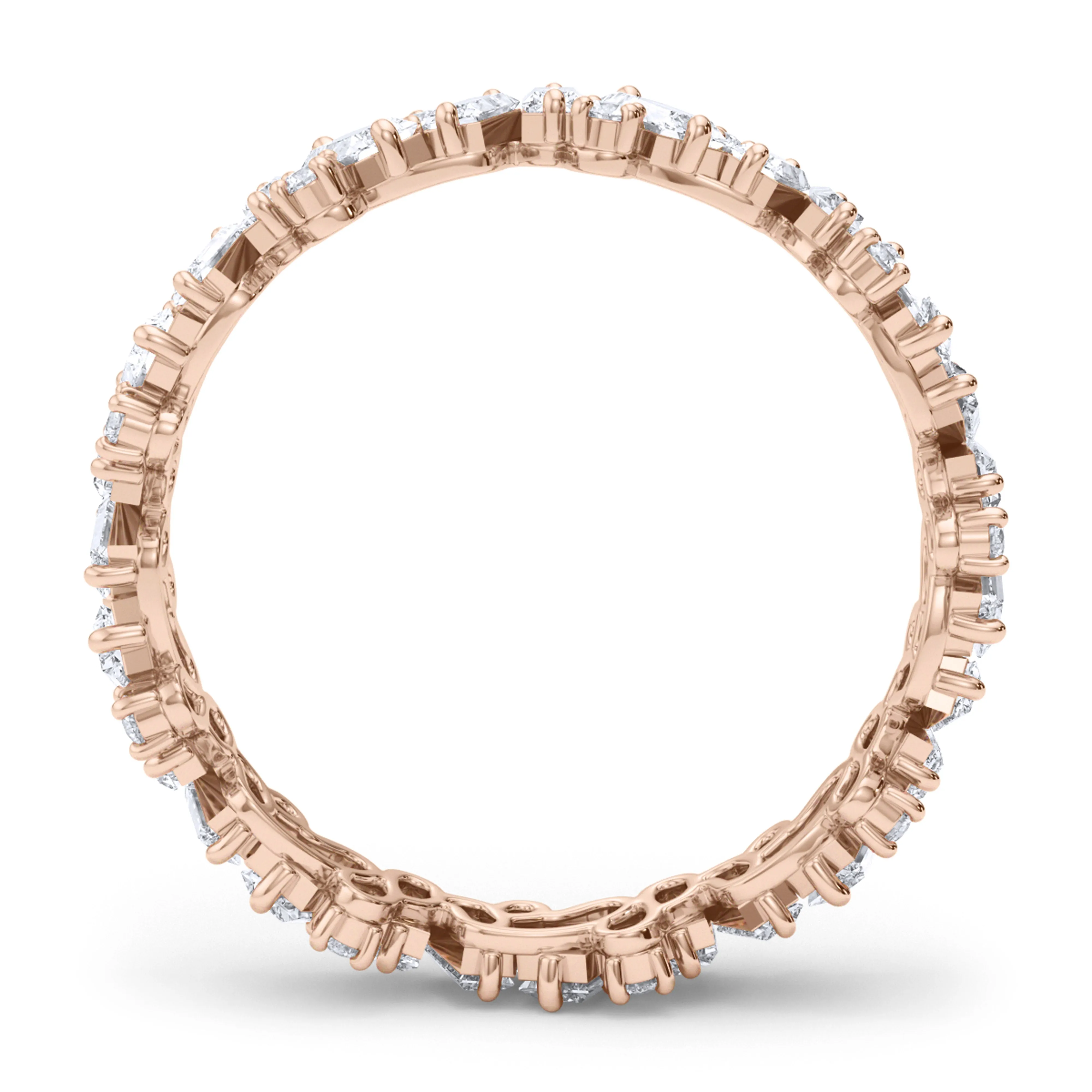 Baguette & Round Brilliant cut eternity band