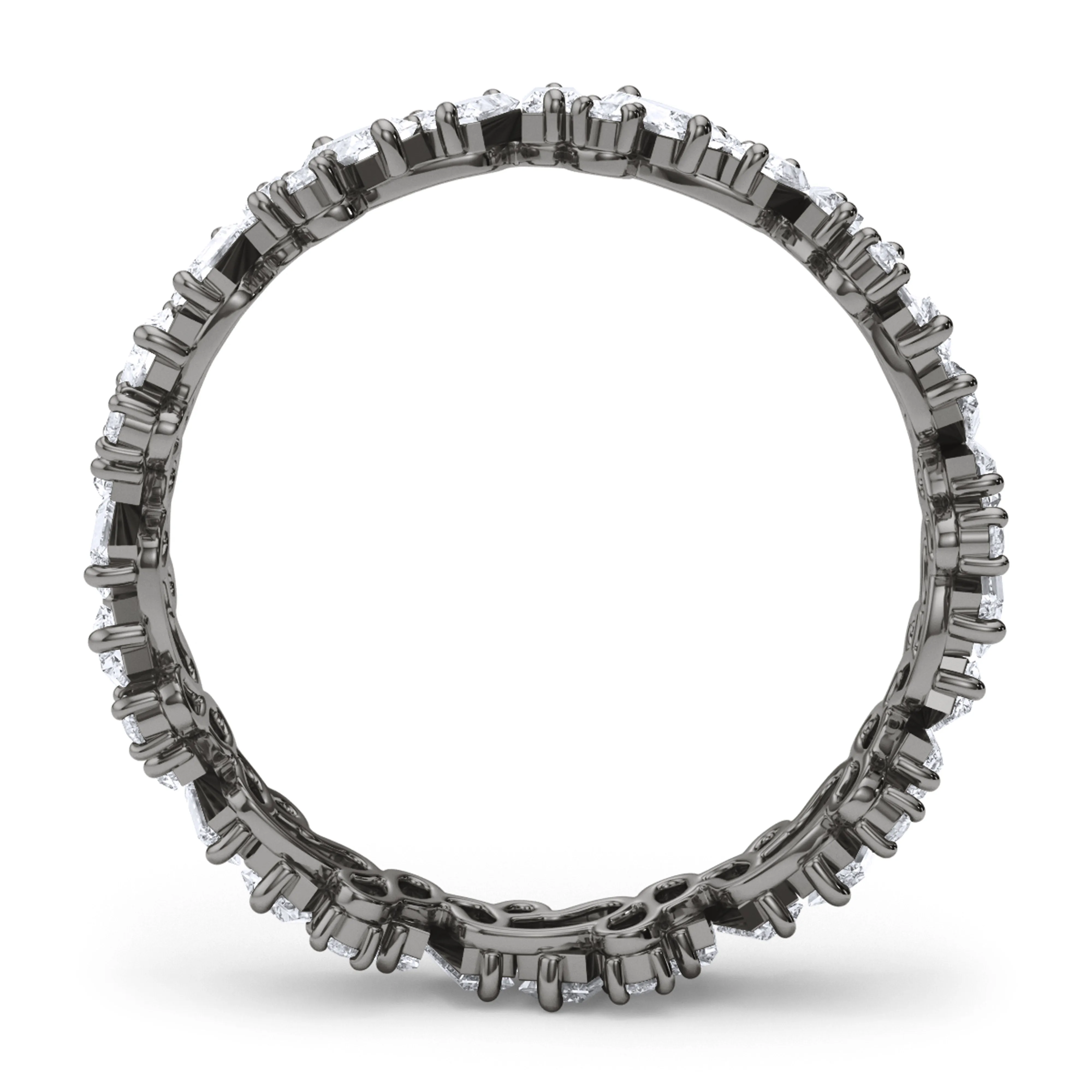 Baguette & Round Brilliant cut eternity band