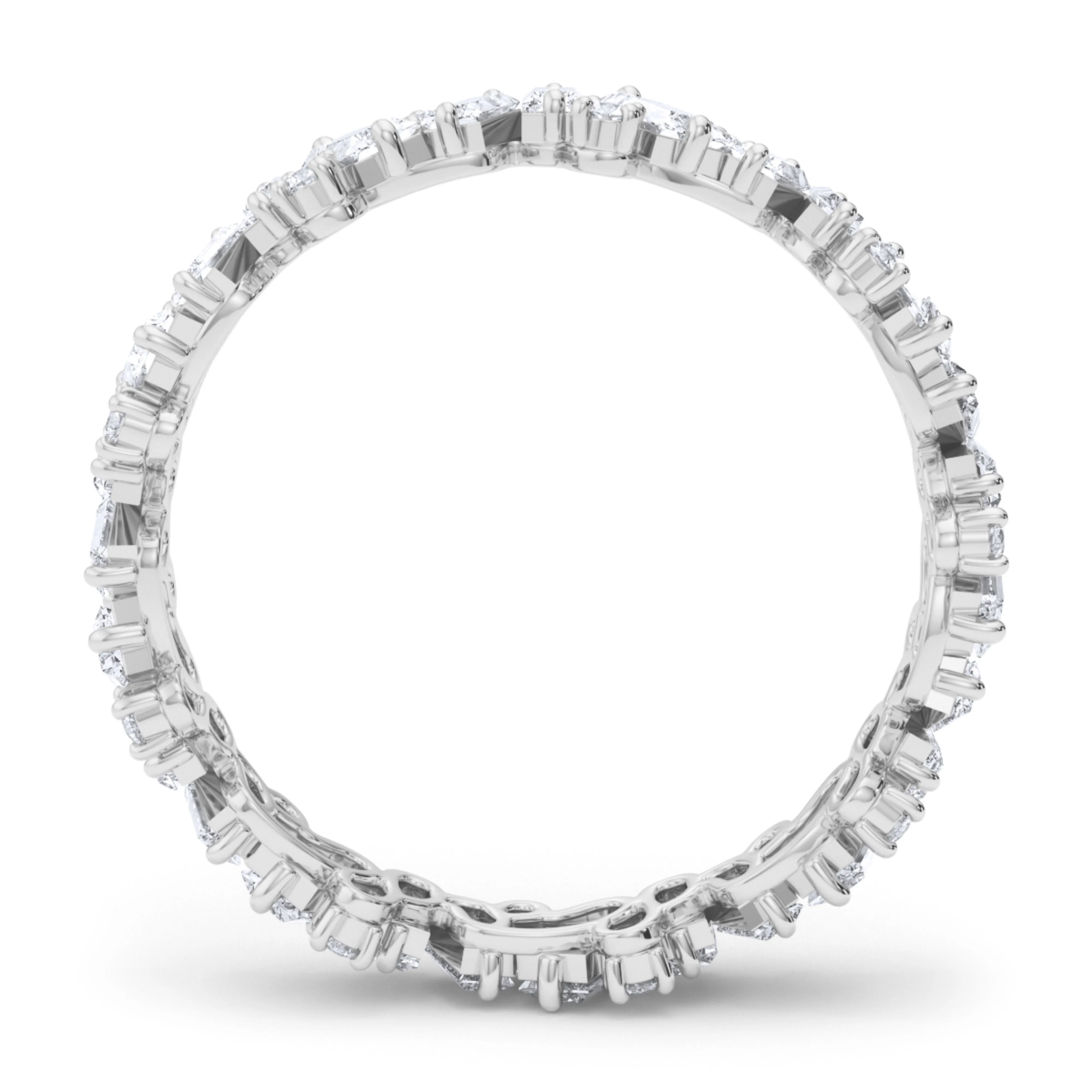 Baguette & Round Brilliant cut eternity band