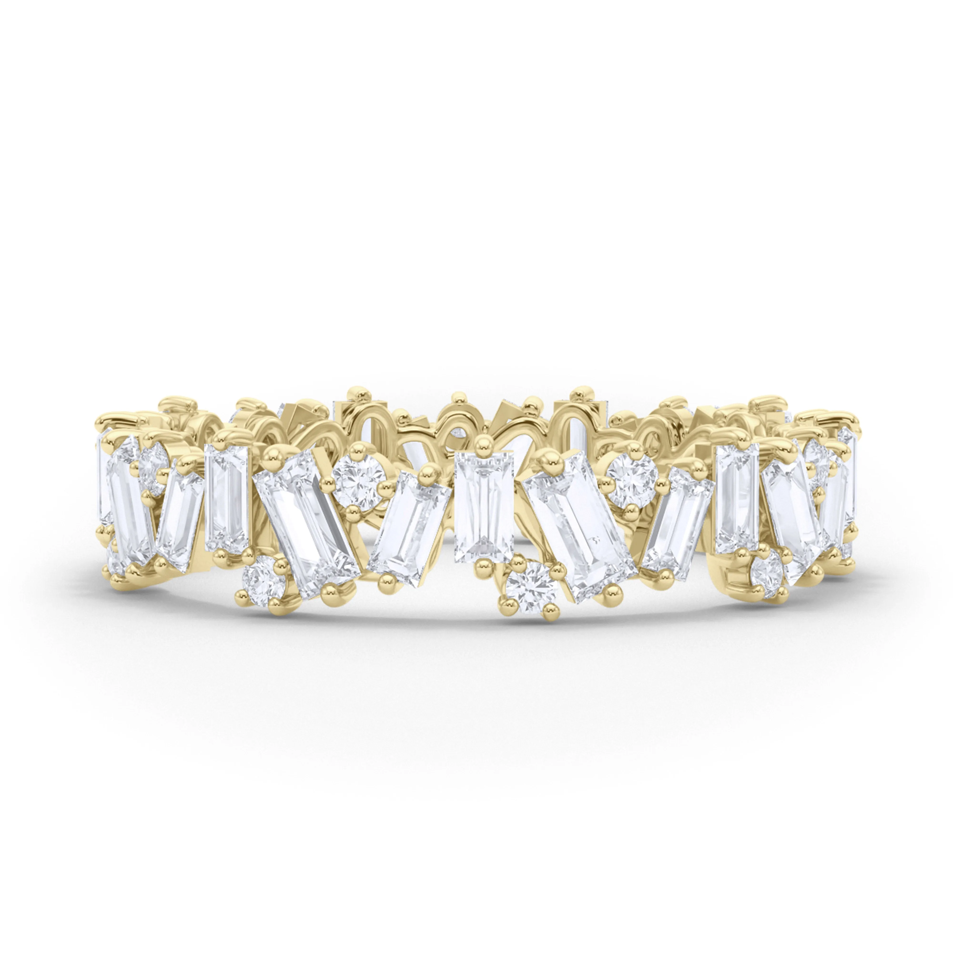 Baguette & Round Brilliant cut eternity band