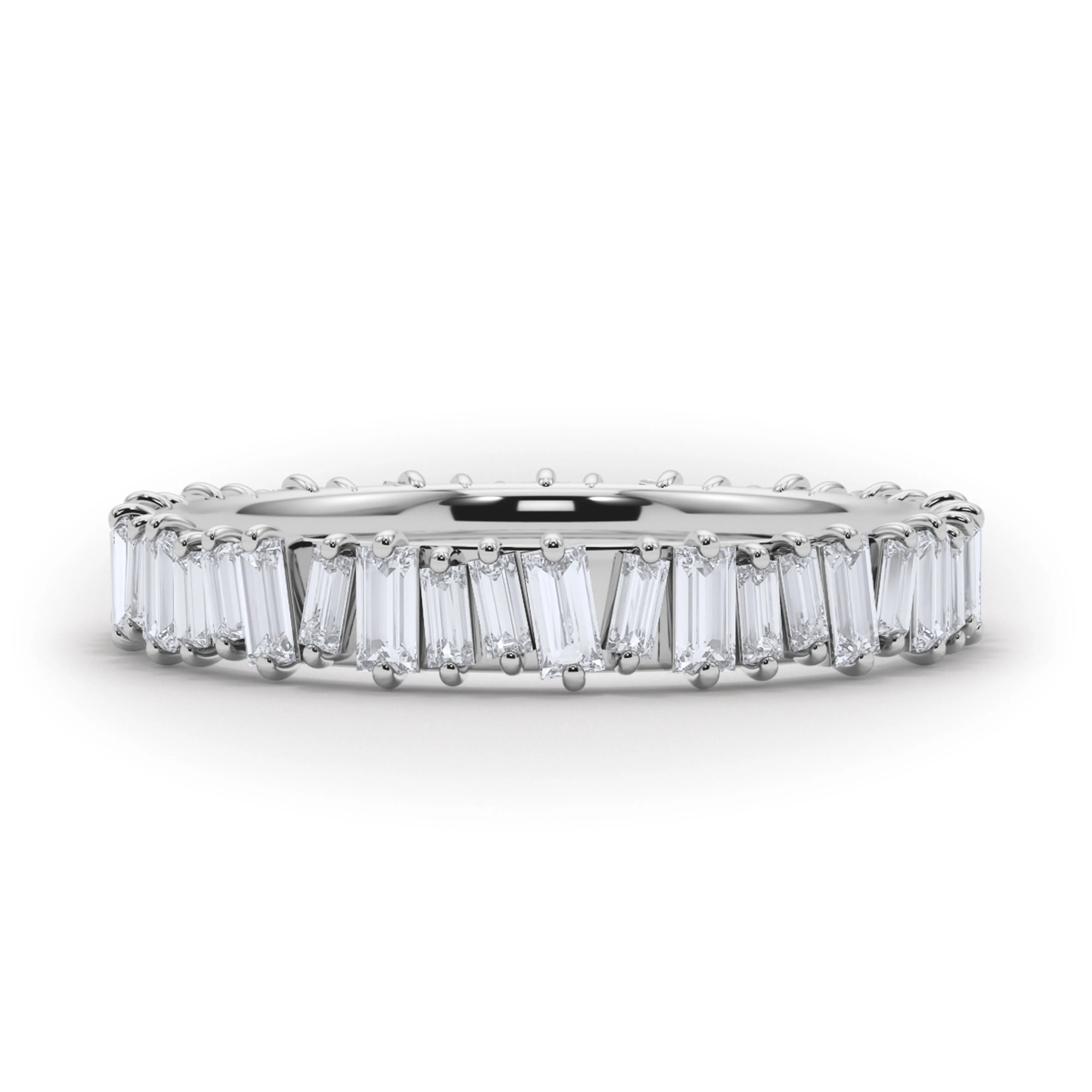 Baguette vertical eternity band