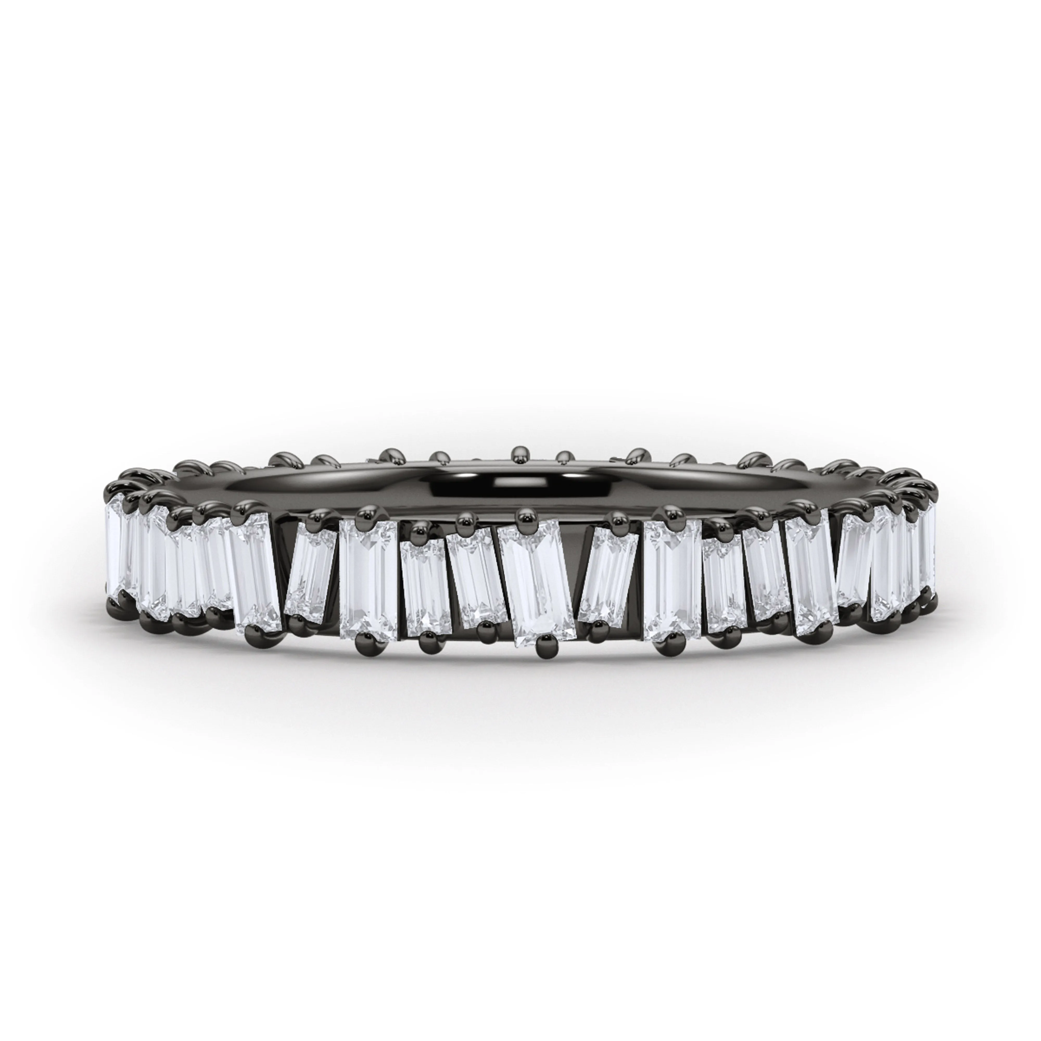 Baguette vertical eternity band