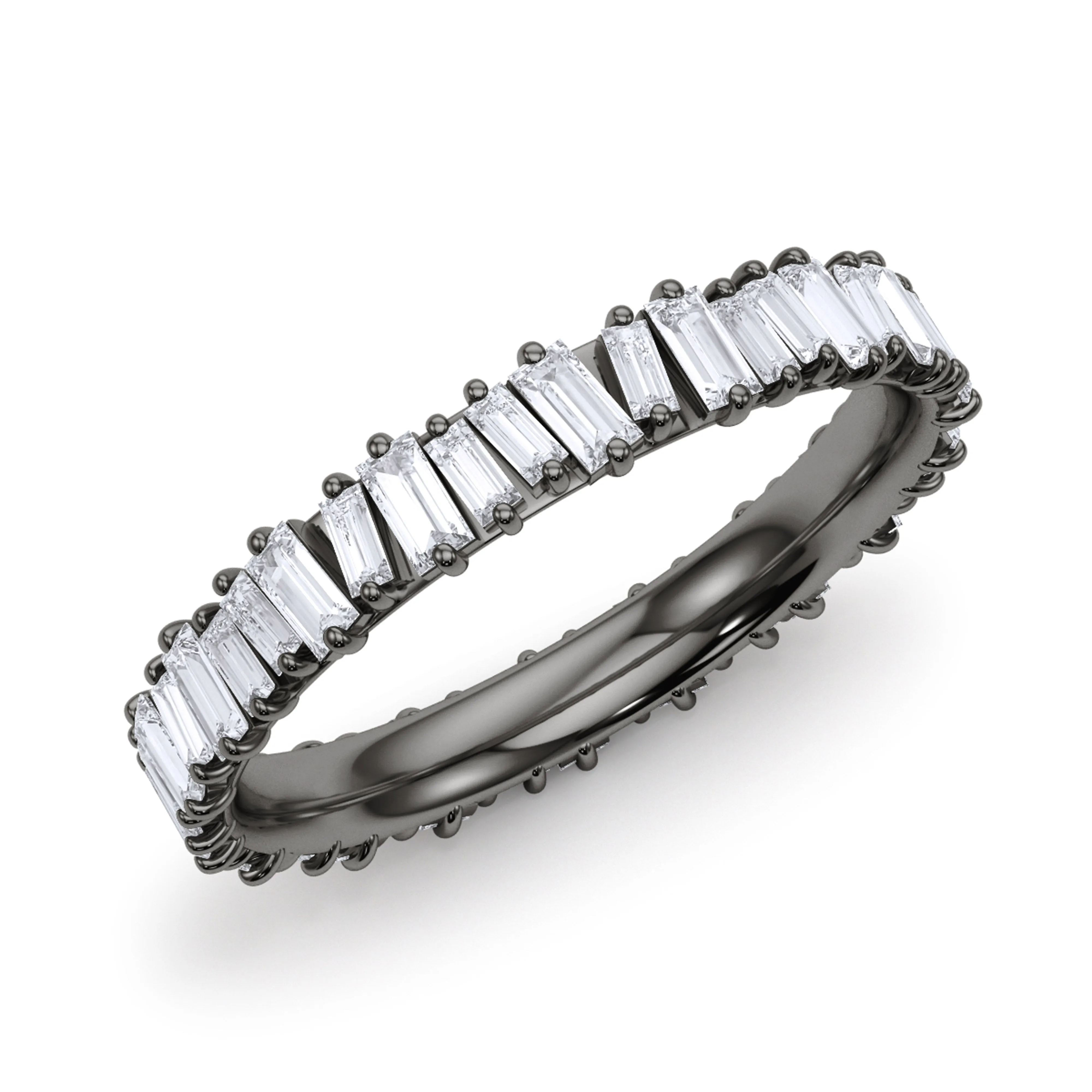 Baguette vertical eternity band