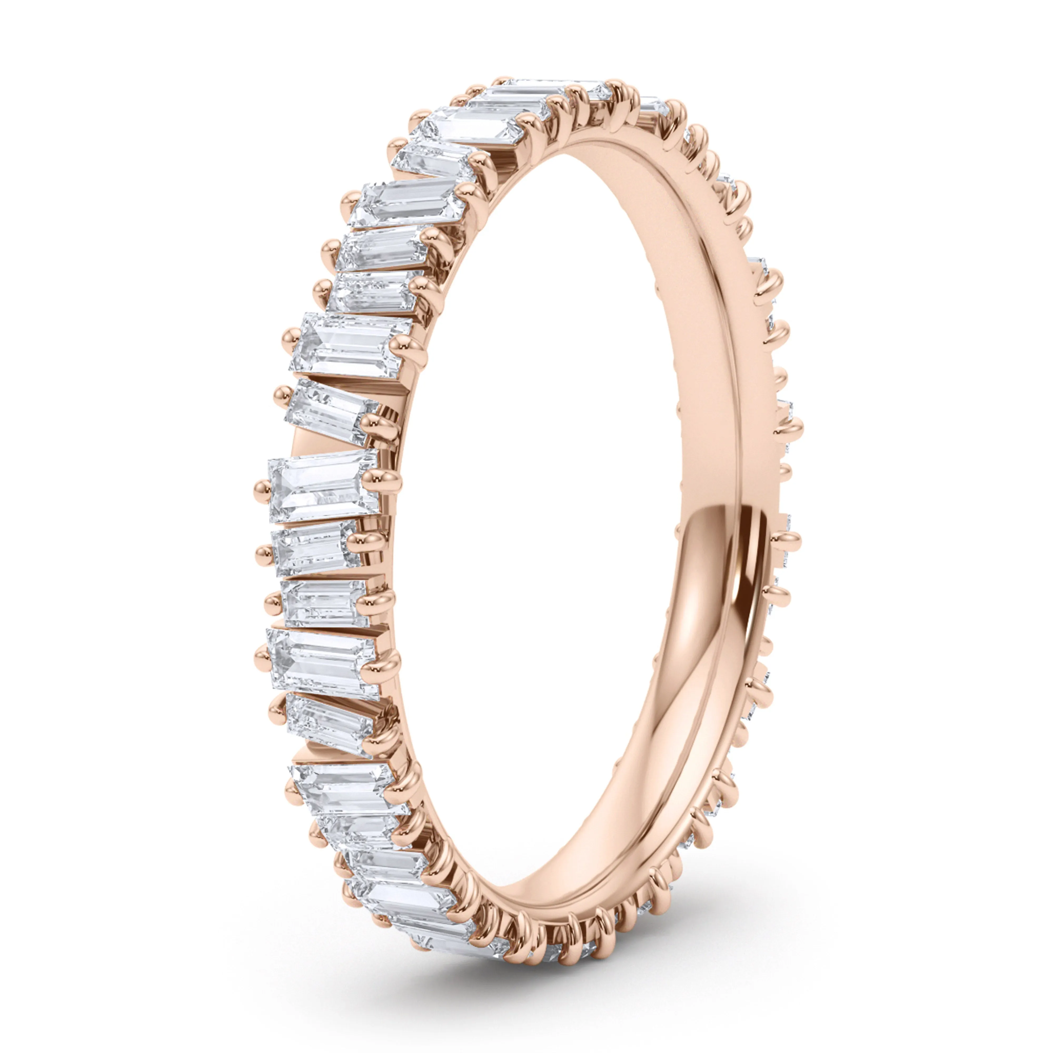 Baguette vertical eternity band