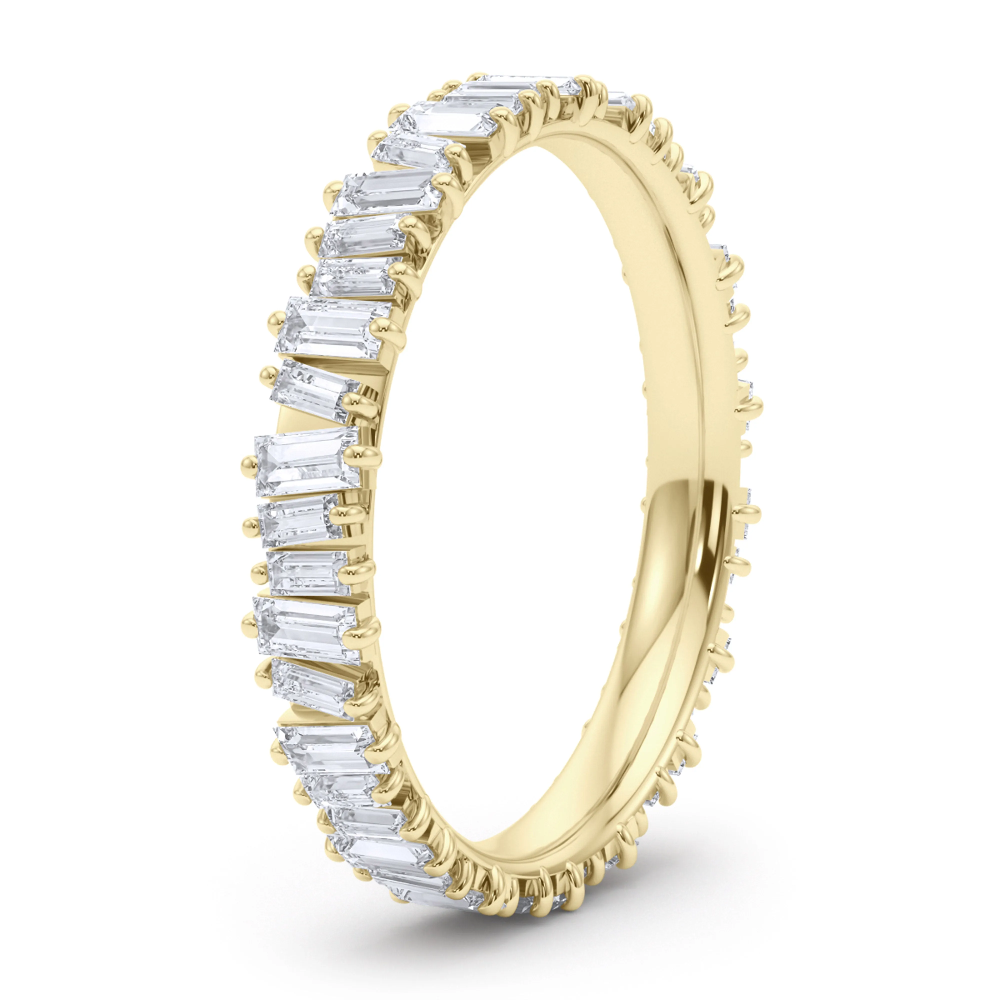 Baguette vertical eternity band