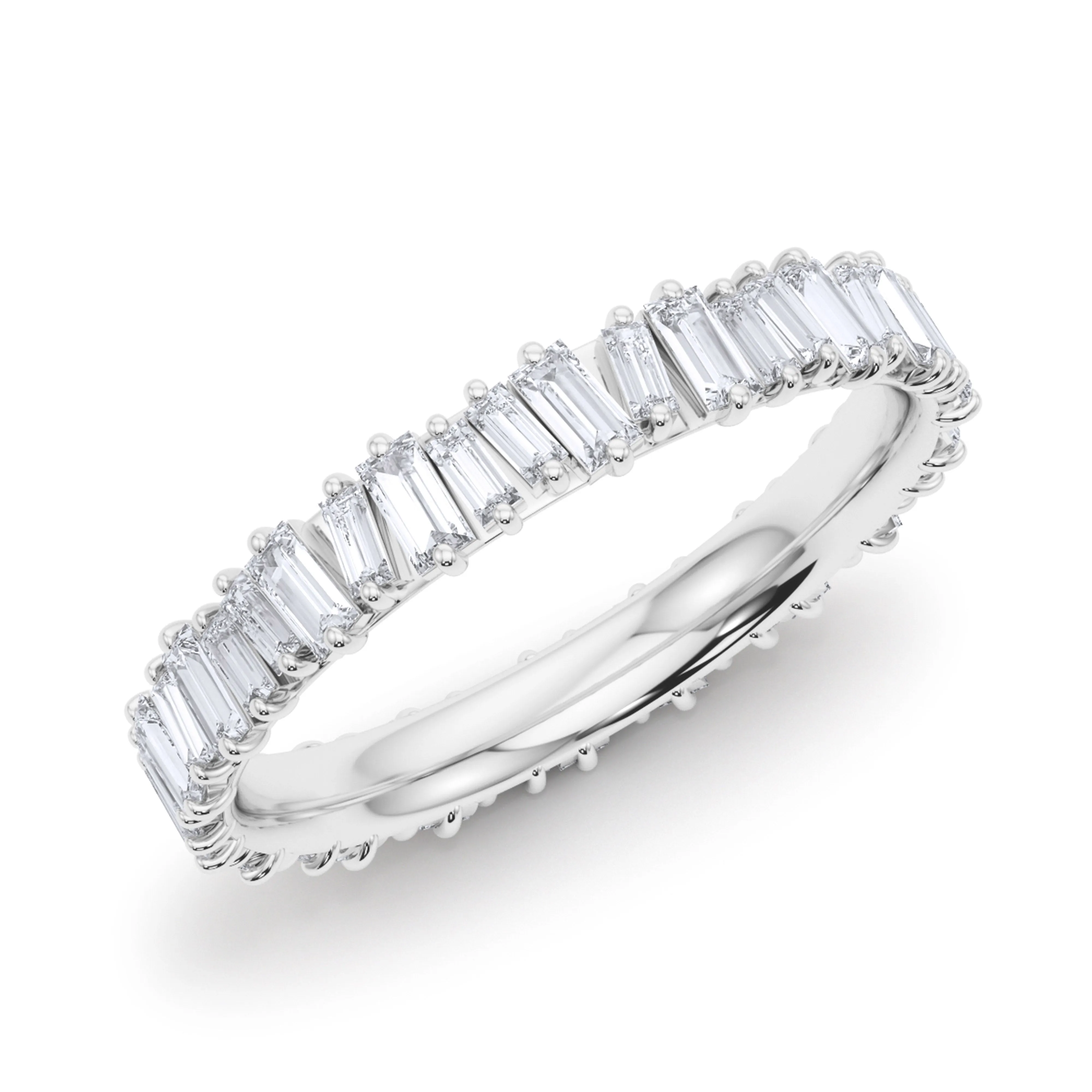 Baguette vertical eternity band