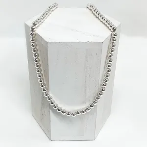 Beaded Bliss 6mm Necklace in Silver