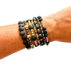 Black Mix Bead Bracelets