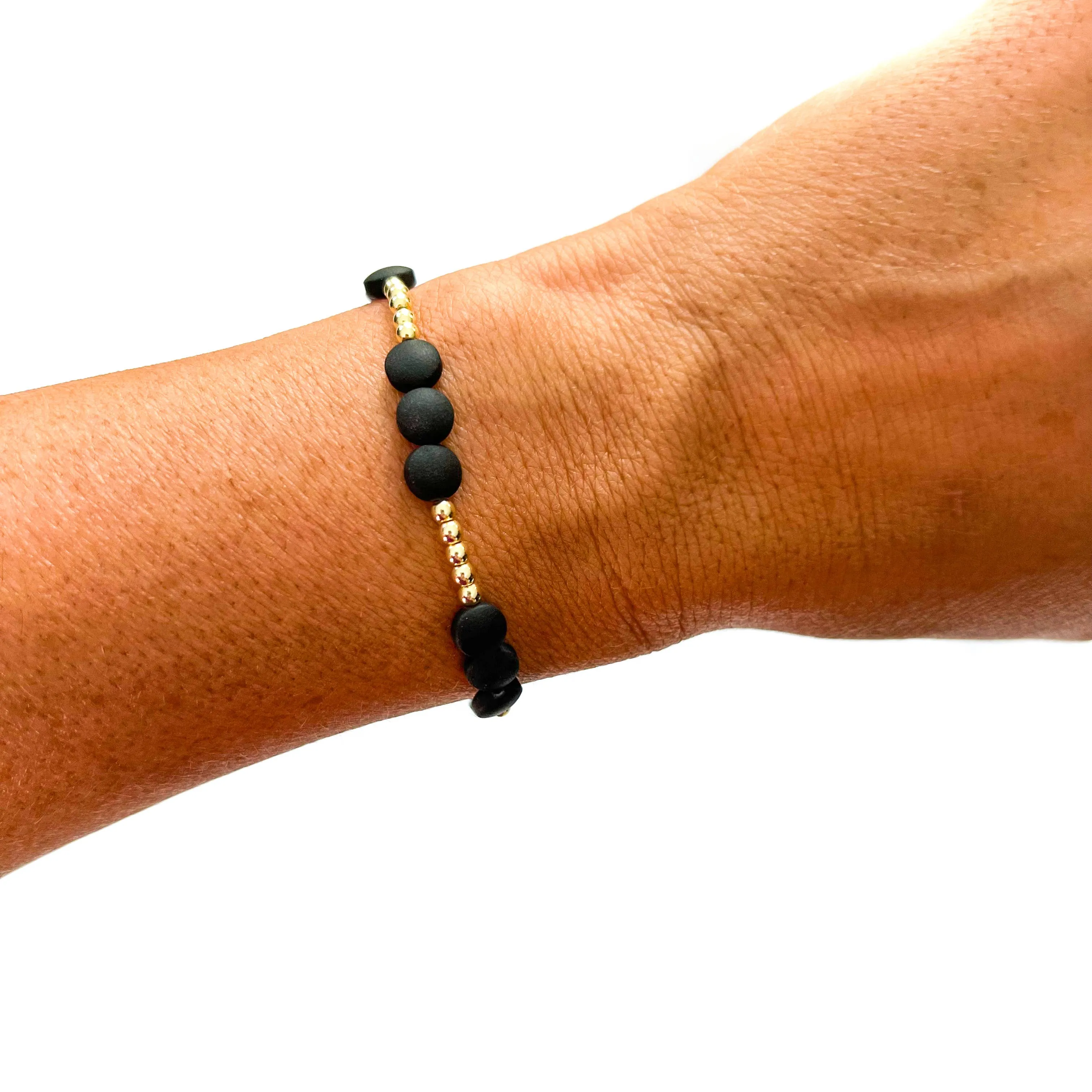 Black Mix Bead Bracelets