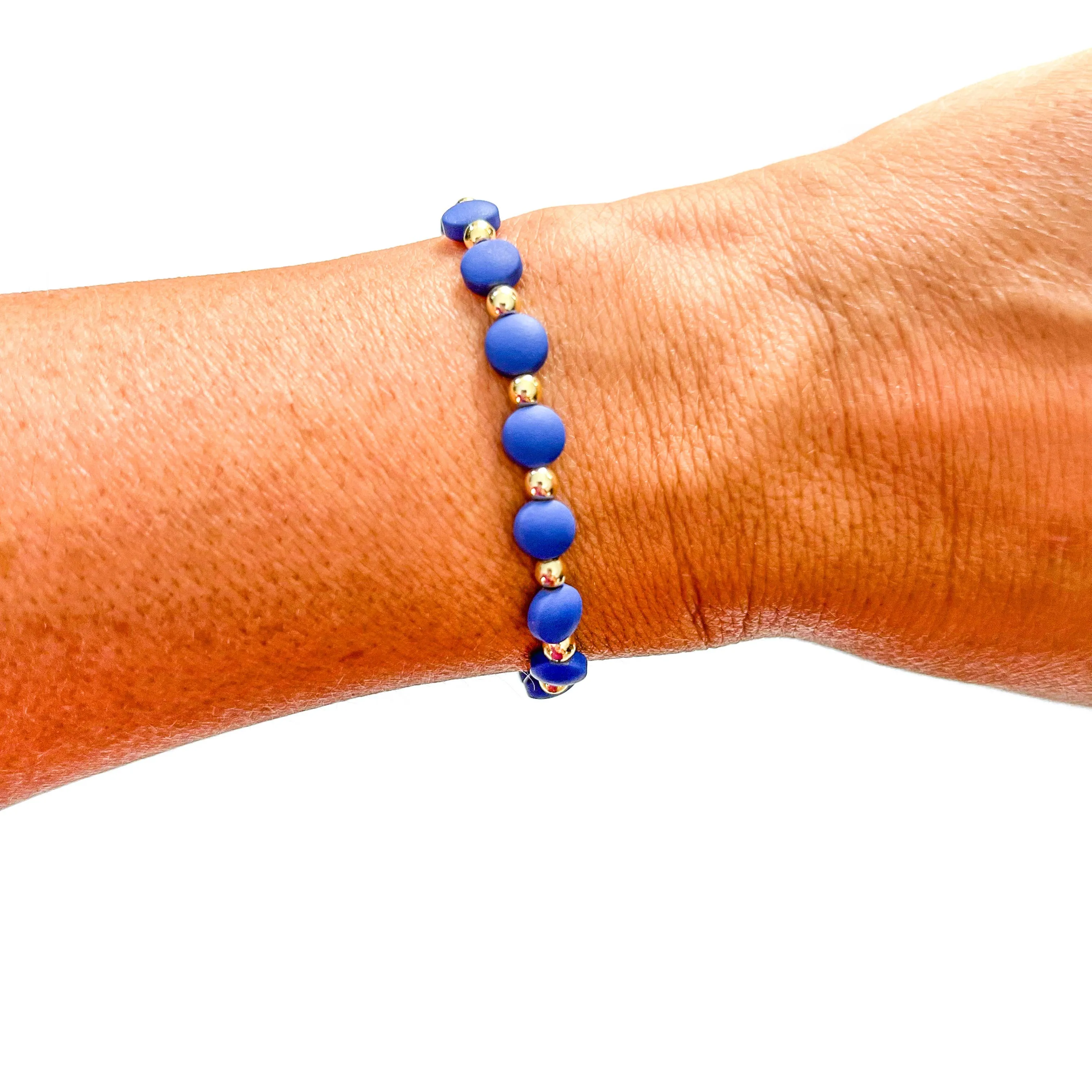 Blue Mix Bead Bracelets