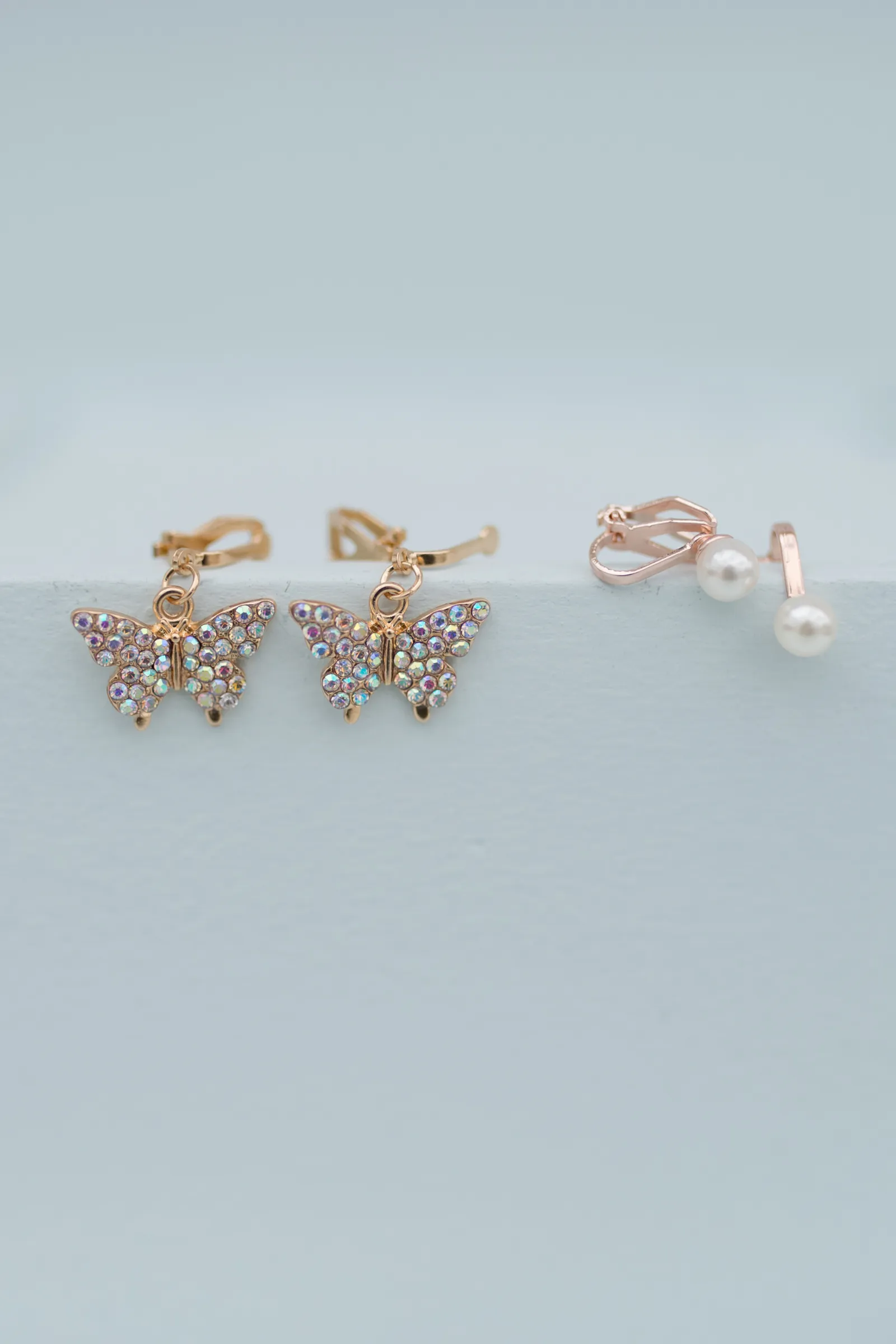 Boutique Butterfly Clip On Earrings