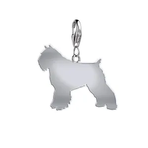 Bouvier Des Flandres Silhouette Silver Charm