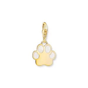 Charm Pendant dog paw with cold enamel