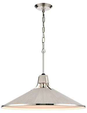 Coastal Chic Angled Shade Pendant/Sunbleached Oak