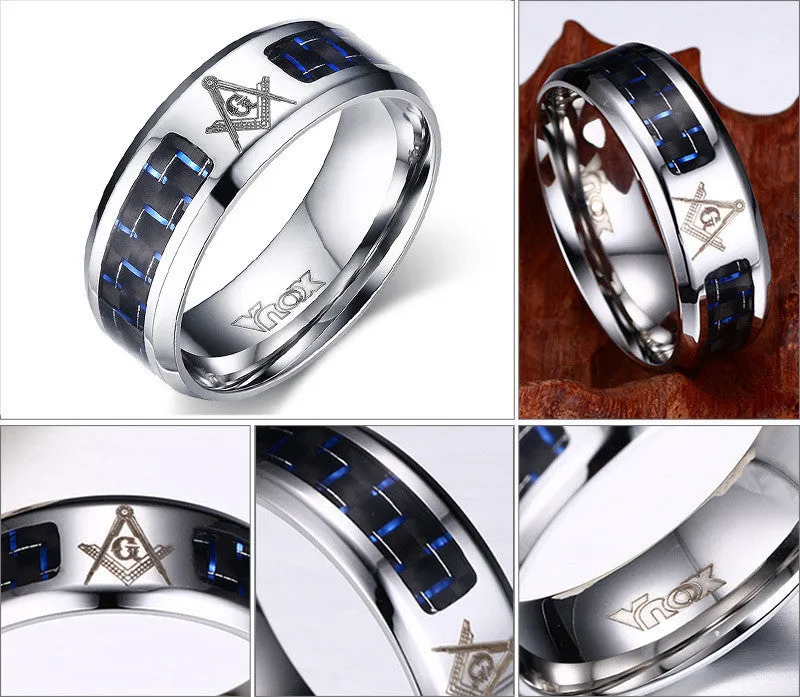 Cool Men Masonic Stainless Steel Rings