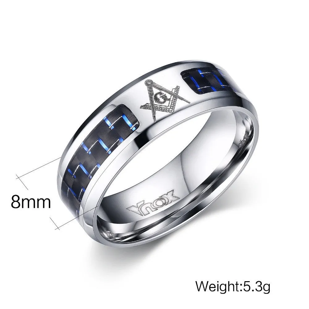 Cool Men Masonic Stainless Steel Rings