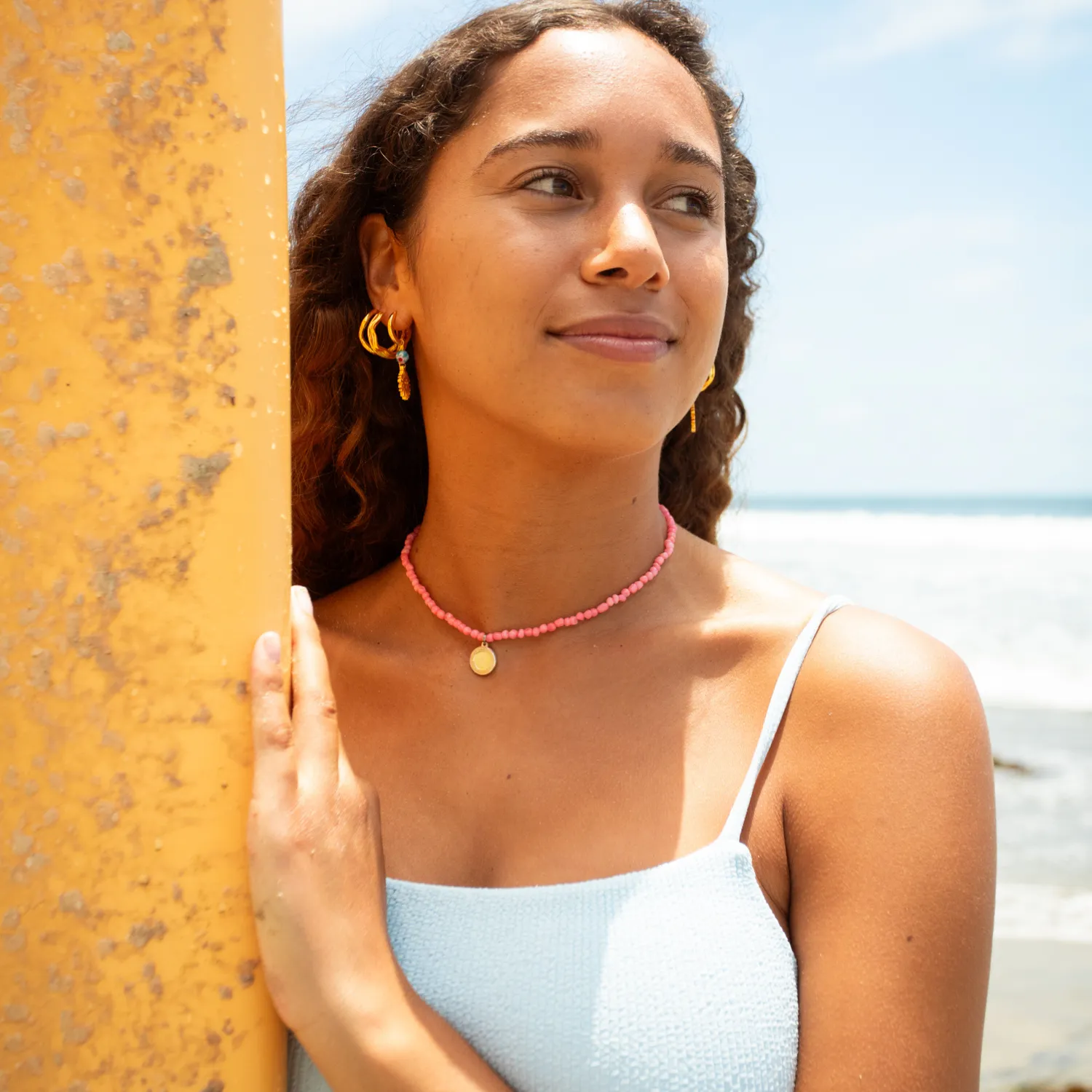 Coral Bead Choker