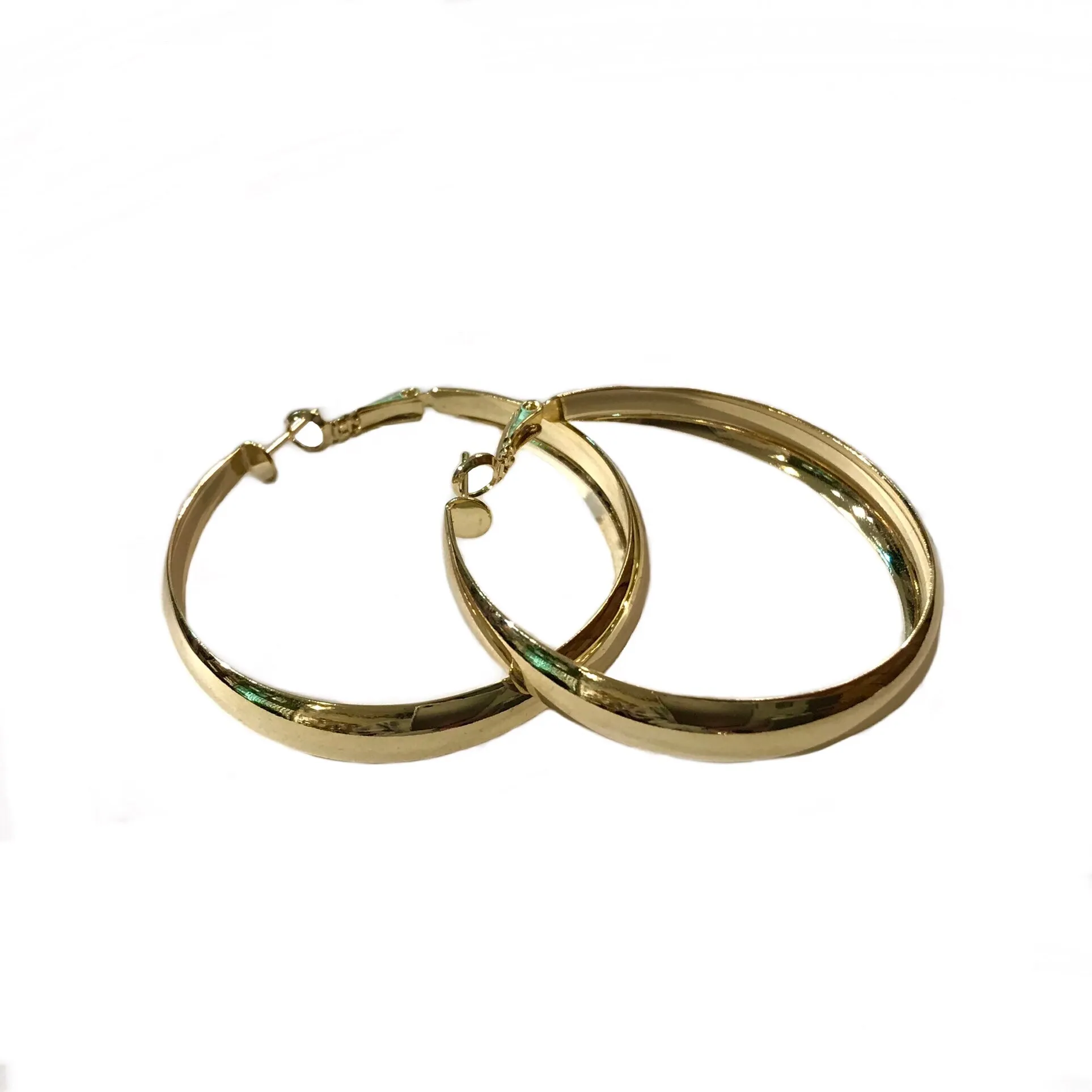 Crysta Flat Round Hoops