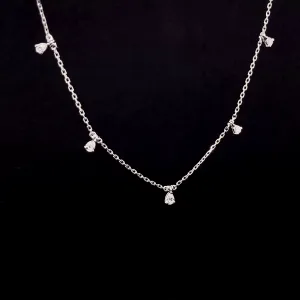 Dangling Pear Diamond Choker