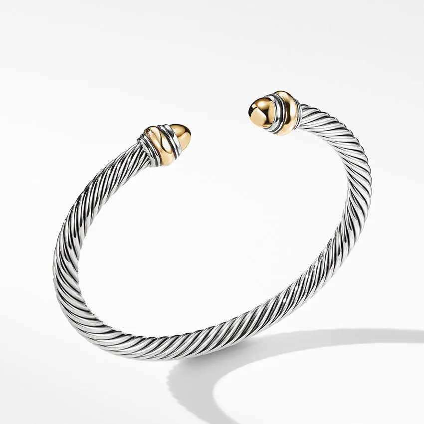 David Yurman Cable Classic Bracelet with 14ct Gold