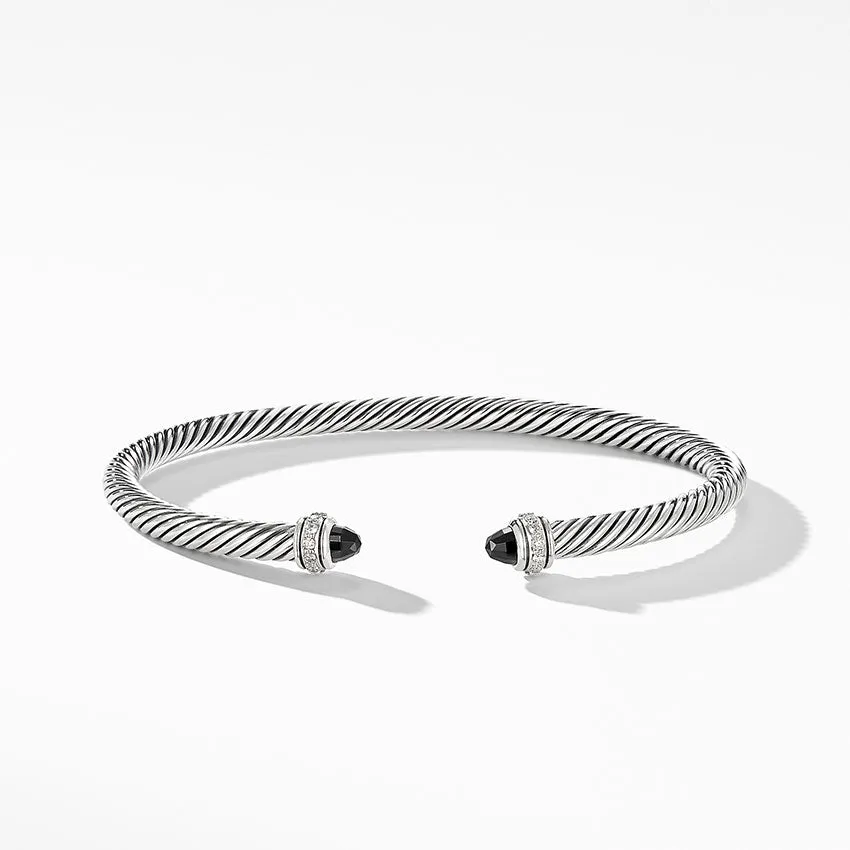 David Yurman Cable Classic Collection® Bracelet with Black Onyx and Diamonds