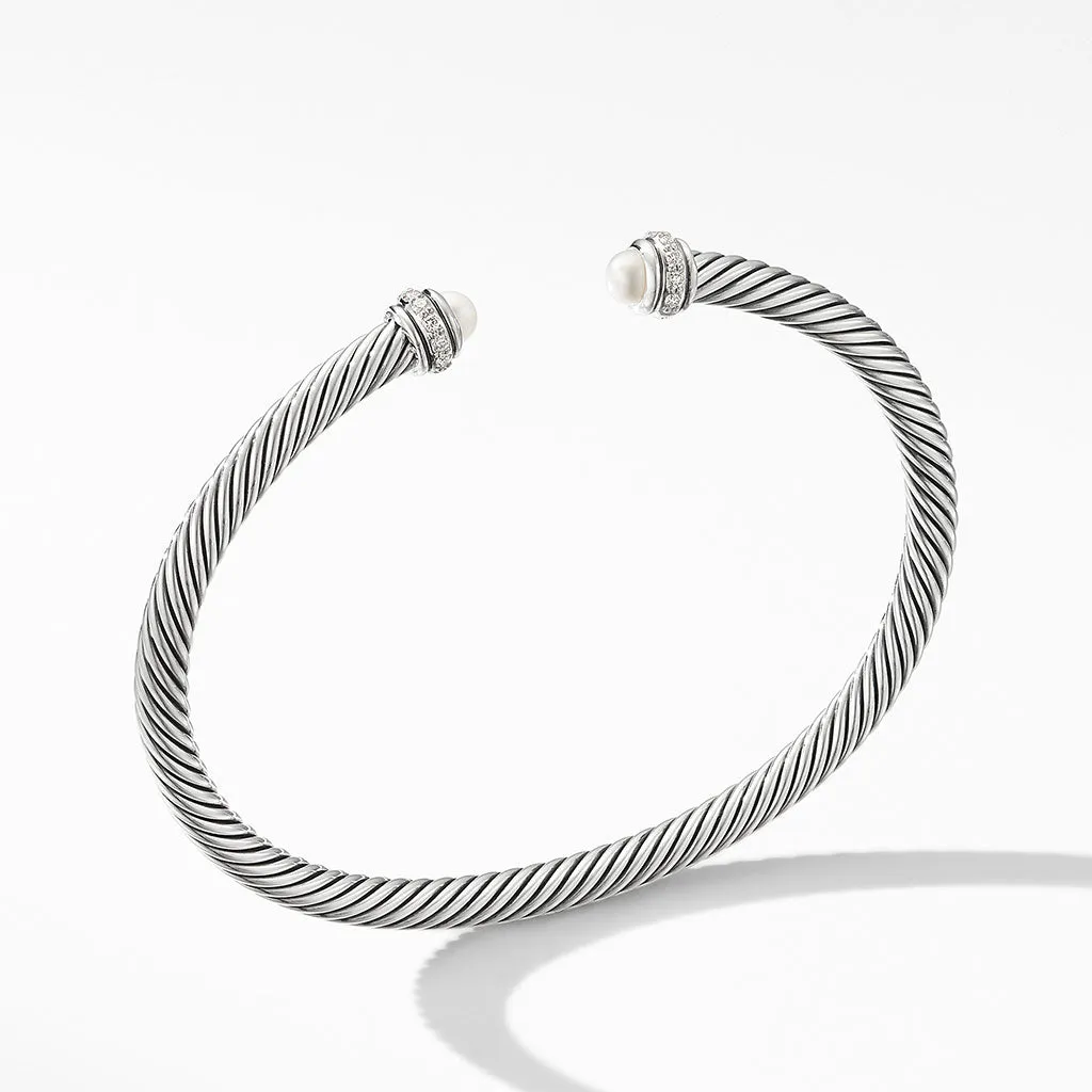 David Yurman Cable Classic Collection Bracelet with Pearls