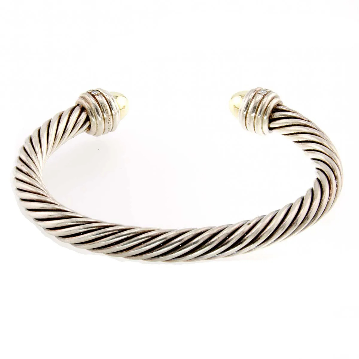 David Yurman Classic Cable Cuff Bracelet with Diamonds