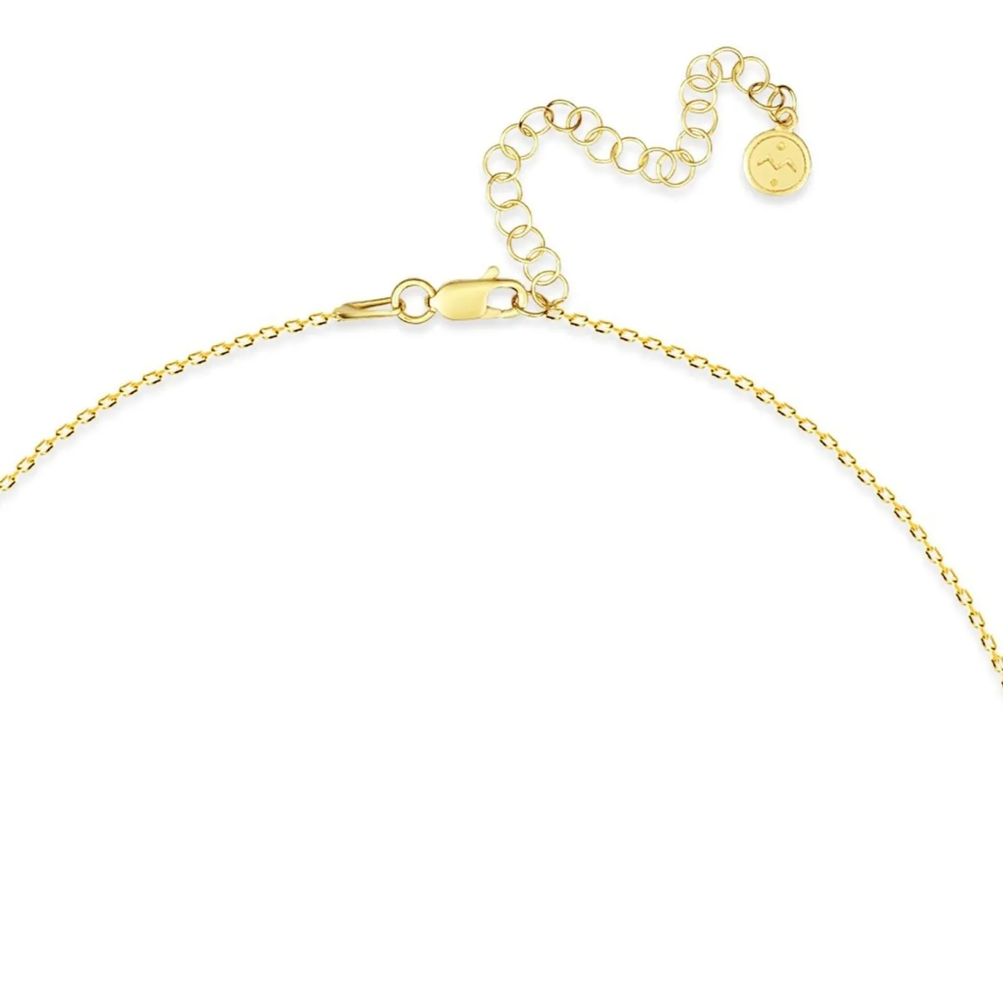 Diamond Letter Necklace "Q" - 18 karat gold vermeil on sterling silver, diamond 0.01 carat