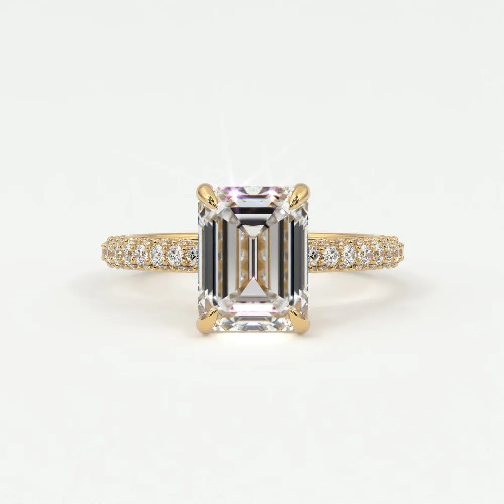 Emerald Cut Diamond Engagement Rings