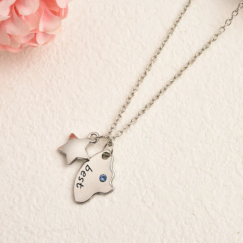 Engravable Best Friends Forever Necklaces Set for 3