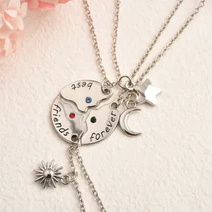 Engravable Best Friends Forever Necklaces Set for 3