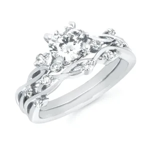 Forever Elegant&trade; 1/10 Ctw. Diamond Semi Mount shown with 3/4 Ct. Round Center Diamond in 14K Gold