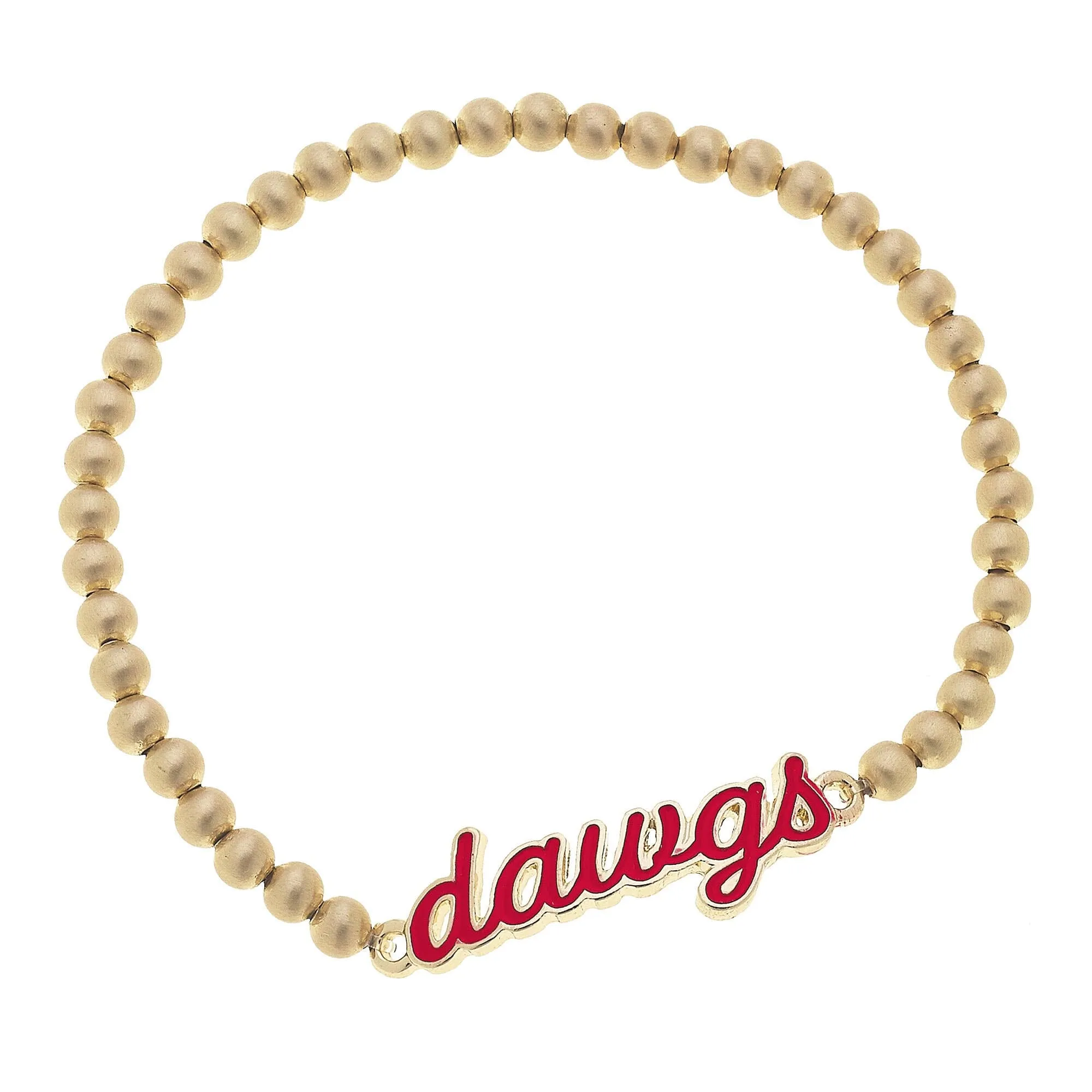 Georgia Bulldogs Enamel Script Stretch Bracelet