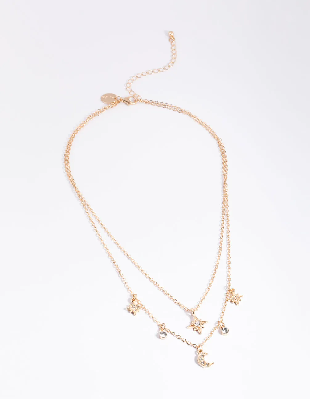 Gold Diamante Celestial Statement Necklace