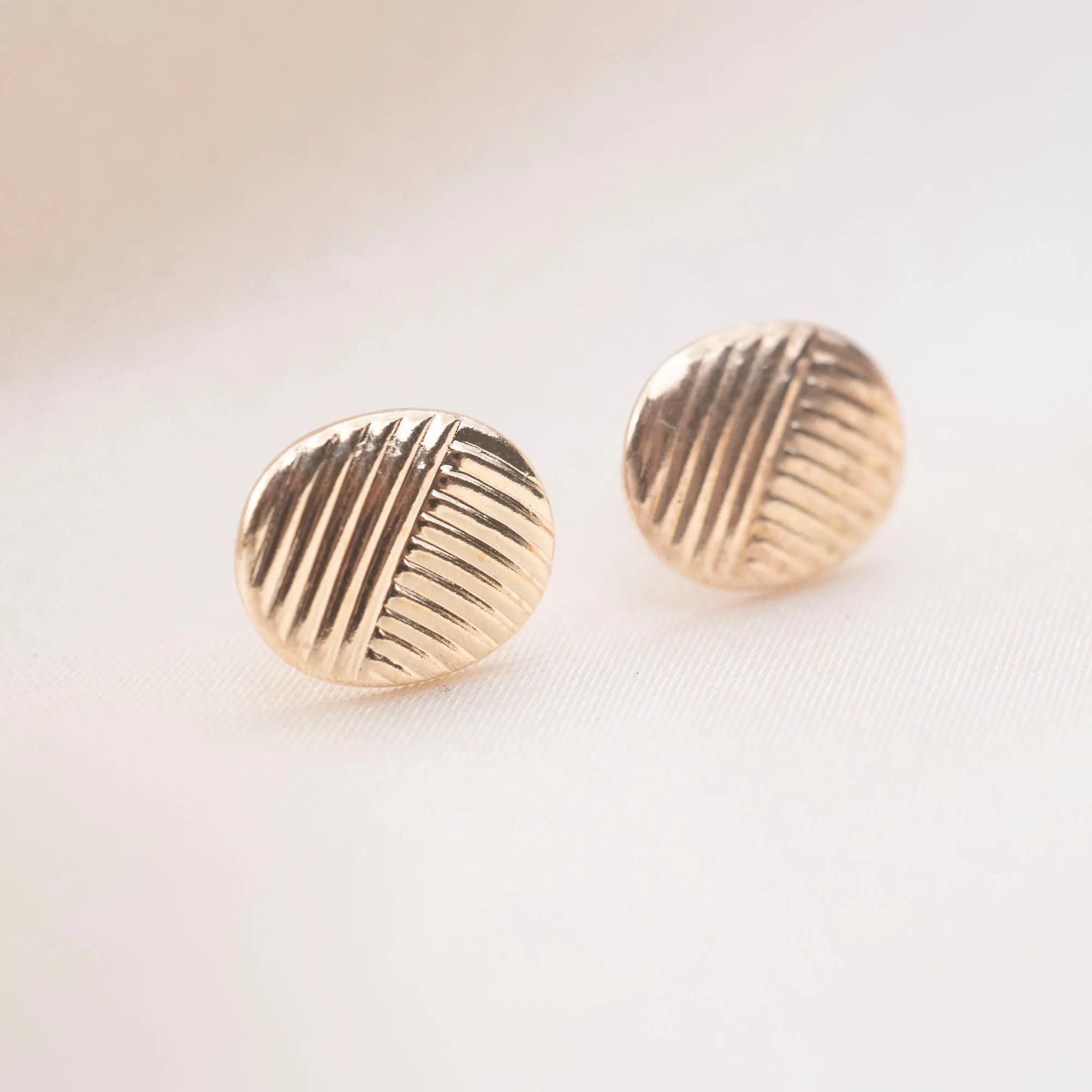 Gold Filled Line Shape Studs