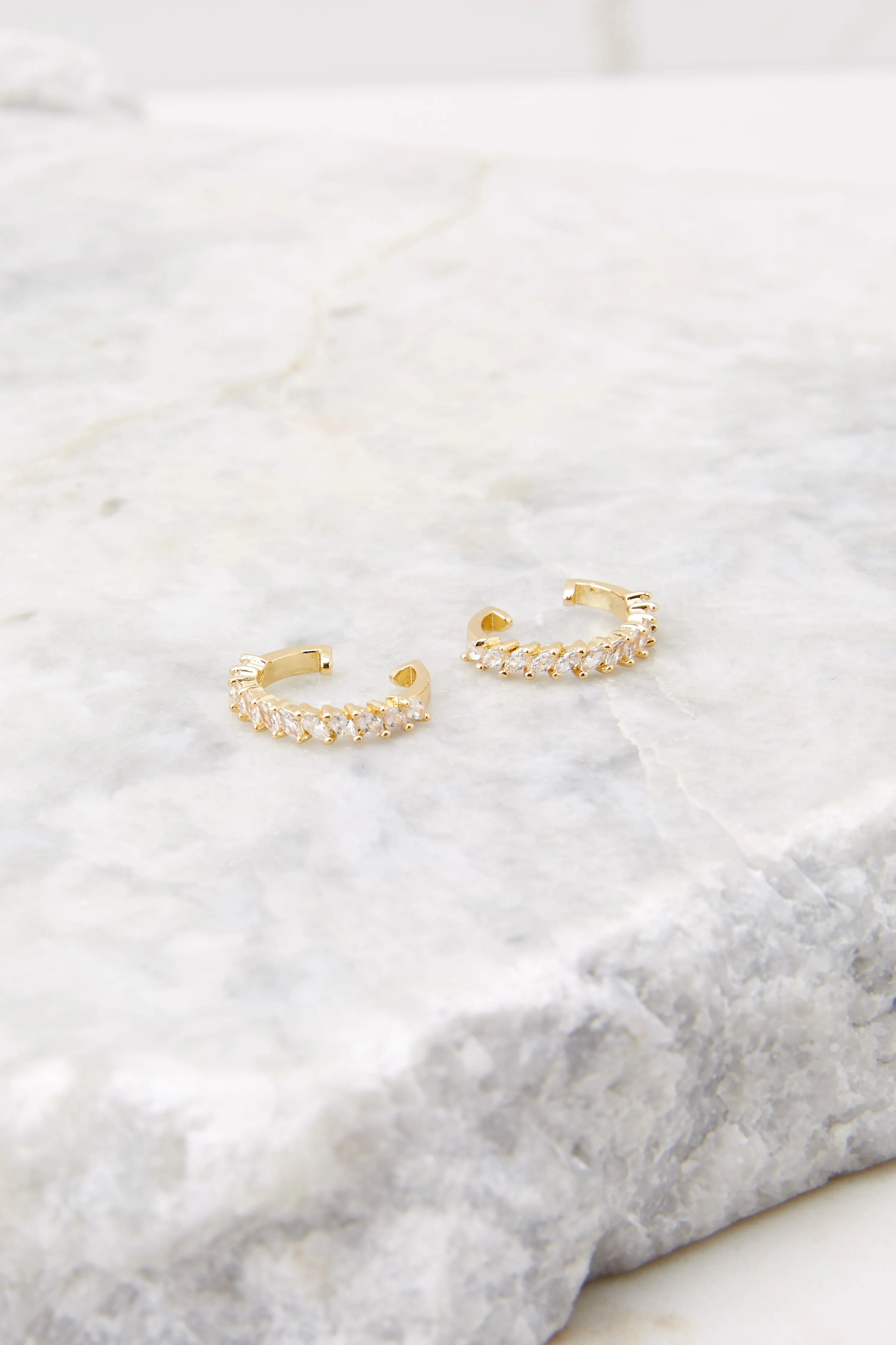 Jagged Gold Baguette Ear Cuff